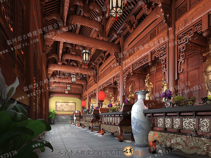 溫州古建築-瓯海區永甯寺偏殿設計方案