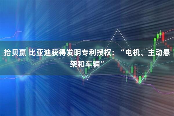 拾贝赢 比亚迪获得发明专利授权:“电机、主动悬架和车辆”