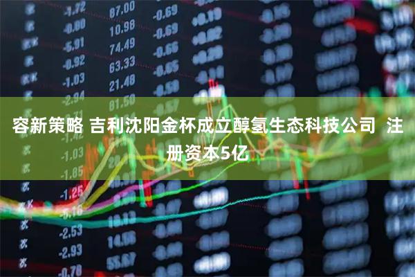 容新策略 吉利沈阳金杯成立醇氢生态科技公司  注册资本5亿